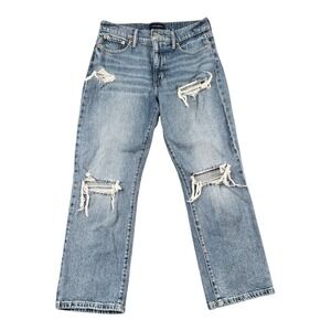 Lucky Brand Zoe High Rise Straight Leg Distressed Blue Jeans 8/29A 544